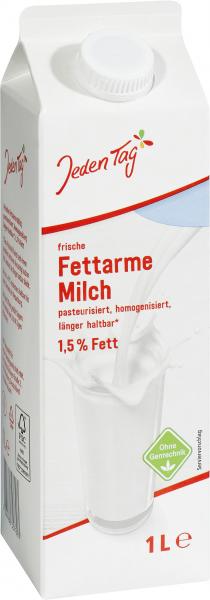 Jeden Tag Frische fettarme Milch 1,5% von Jeden Tag