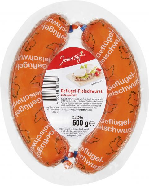 Jeden Tag Geflügel-Fleischwurst von Jeden Tag