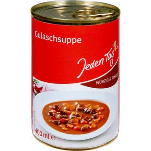 Jeden Tag Gulaschsuppe mit Rindfleisch, 12er Pack (12 x 400ml) von Jeden Tag