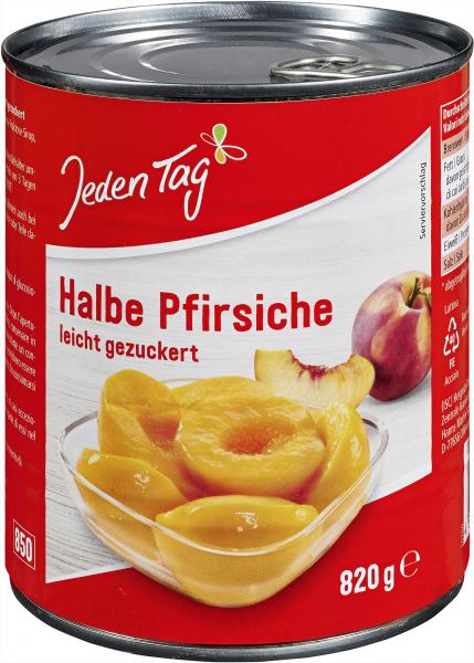 Jeden Tag Halbe Pfirsiche leicht gezuckert von Jeden Tag