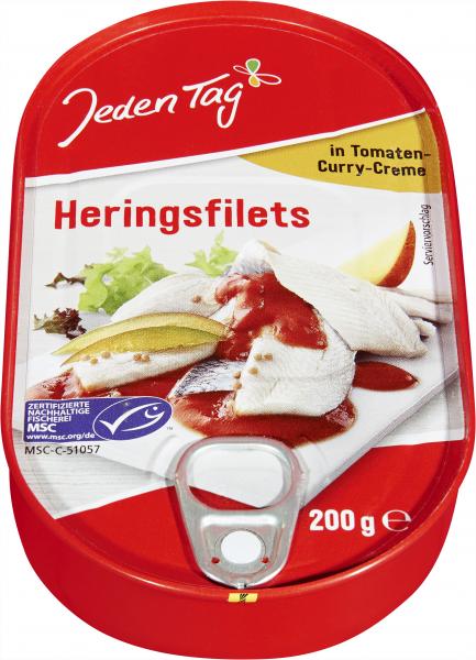 Jeden Tag Heringsfilets in Tomaten-Curry-Creme von Jeden Tag