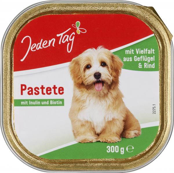 Jeden Tag Hund Pastete mit Vielfalt aus Geflügel & Rind von Jeden Tag