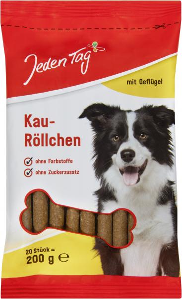 Jeden Tag Hund Kauröllchen mit Geflügel von Jeden Tag