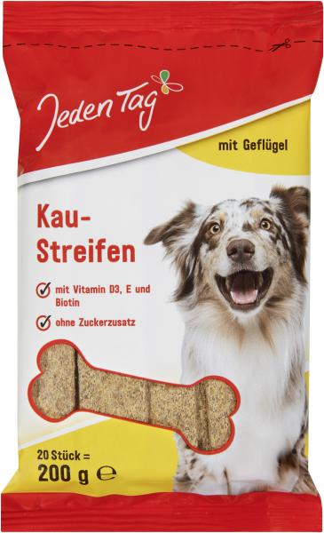 Jeden Tag Hund Kaustreifen mit Geflügel von Jeden Tag