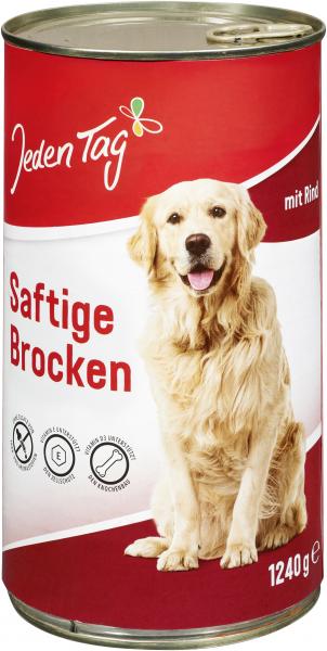 Jeden Tag Hund Saftige Brocken mit Rind von Jeden Tag