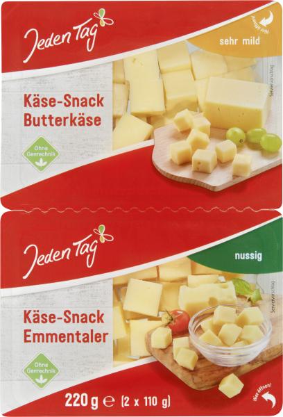 Jeden Tag Käse-Snack Butterkäse/Emmentaler Jeden Tag Käse-Snack Butterkäse/Emmentaler von Jeden Tag
