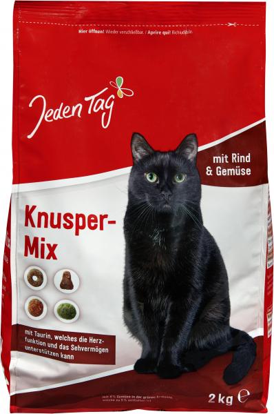 Jeden Tag Katze Knusper-Mix mit Rind & Gemüse von Jeden Tag