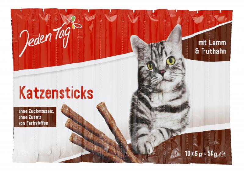 Jeden Tag Katze Snack-Sticks Lamm & Truthahn von Jeden Tag