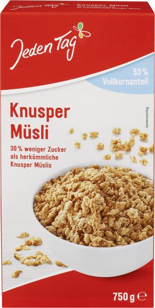 Jeden Tag Knusper Müsli weniger süß von Jeden Tag