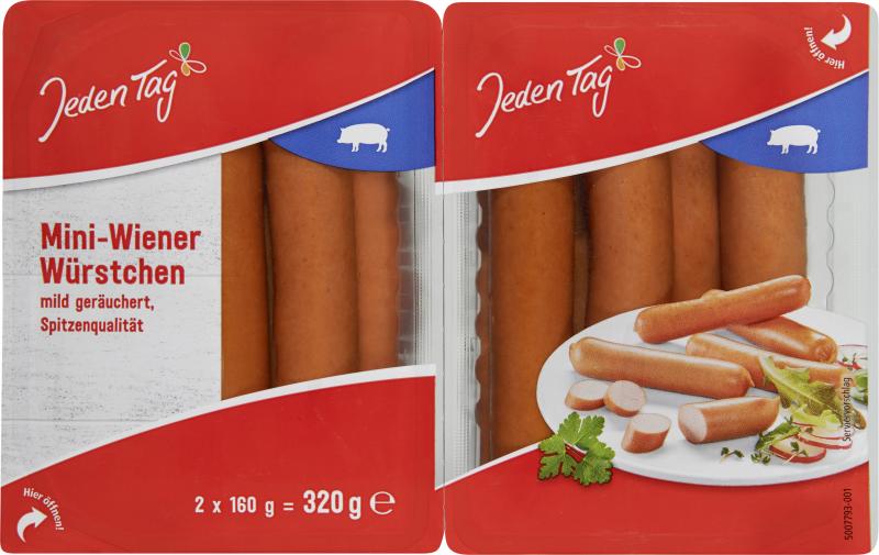 Jeden Tag Mini-Wiener Würstchen 2x160g von Jeden Tag