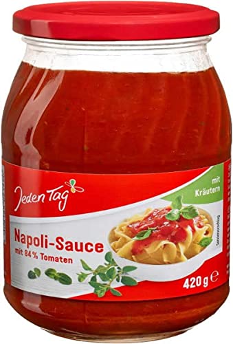Jeden Tag Napoli Sauce mit 84% Tomaten, 400ml (420g) von Jeden Tag