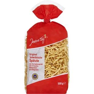 Jeden Tag Original Schwäbische Spätzle, 10er Pack (10 x 500g) von Jeden Tag