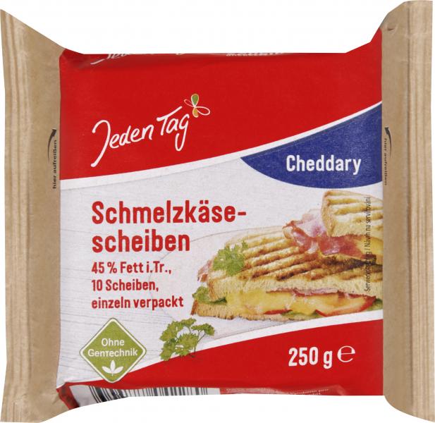 Jeden Tag Schmelzkäse-Scheiben Cheddary Jeden Tag Schmelzkäse-Scheiben Cheddary von Jeden Tag