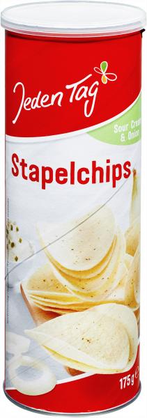 Jeden Tag Stapelchips Sour Cream & Onion von Jeden Tag