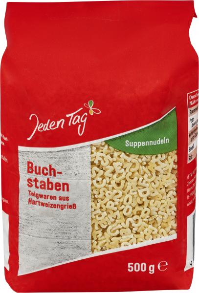 Jeden Tag Suppennudeln Buchstaben von Jeden Tag