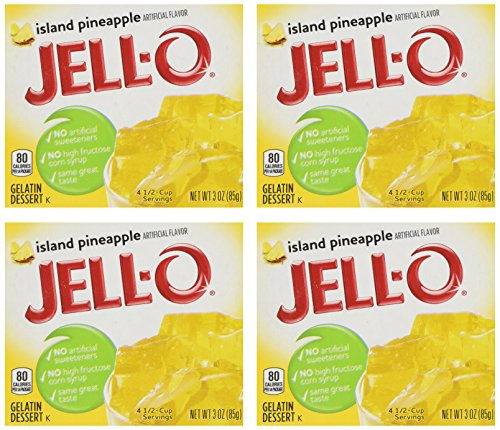 Jell-O Gelatine Dessert, Insel Ananas, 3Ounce Ververpackungung (4Er Verpackung) von Jell-O