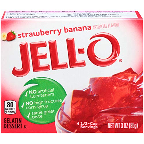 Jell-O Strawberry Banana Gelatin Dessert (85g) von Kraft