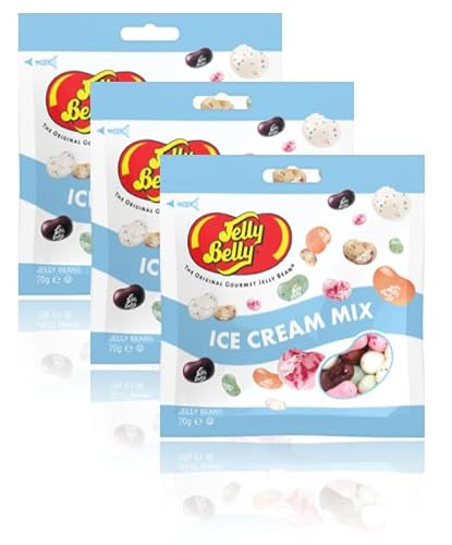 Jelly Belly 3x Ice Cream Mix (Eiscrememischung), 3 x 70g von Jelly Belly Candy Company