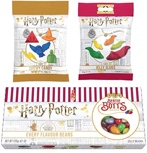 Jelly Belly Harry Potter 3er Set: 1x Slugs 56g + 1x Magical Sweets 59g + 125g Bertie Botts Giftbox von Jelly Belly Candy Company