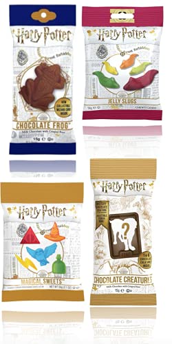 Jelly Belly Harry Potter Box - Jelly Beans 4er Set - Schokofrosch, kreaturen, Slug, Magical Sweet (145g) von Jelly Belly Candy Company