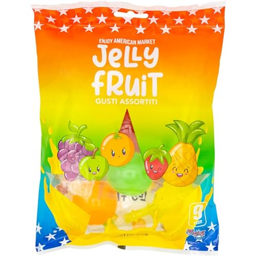 Jelly Fruit - Geleefrüchte – Die Originale – Gelees – 9 Stück (315 g) – TikTok-Bonbons – Hit or Miss von Jelly Fruit
