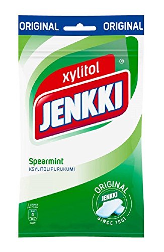 Jenkki Spearmint - Original - Finnisch - Xylitol - Kaugummi - Beutel 100g von Jenkki