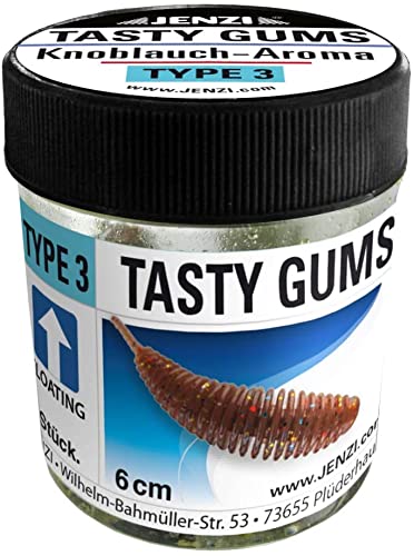 Jenzi Tasty Gums Type 3 Knoblauch-Aroma - Braun - 6 cm - Floating - 6 STK. Jenzi Tasty Gums Type 3 Knoblauch-Aroma - Braun - 6 cm - Floating - 6 STK. von Jenzi