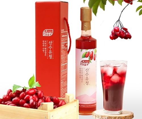 Koreanischer Cornus-Beerensirup 375 ml | Natürlicher Vitalitätsbooster ohne Zusätze für Gesundheit und Wohlbefinden | Vielseitig einsetzbar & Aromatisch für Getränke und Desserts Koreanischer Cornus-Beerensirup 375 ml | Natürlicher Vitalitätsbooster ohne Zusätze für Gesundheit und Wohlbefinden | Vielseitig einsetzbar & Aromatisch für Getränke und Desserts von JeollaNamdo THE KITCHEN OF KOREA