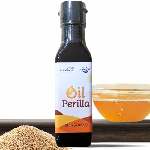 NECIPE Premium Sesamöl 120ml | Koreanisches Kaltgepresstes Öl für Kartoffelsalat, Pfannengerichte, Grillmarinaden und Dips | Nussig, Vielseitig, Natürlich Ohne Zusatzstoffe (Perillaöl) von JeollaNamdo THE KITCHEN OF KOREA