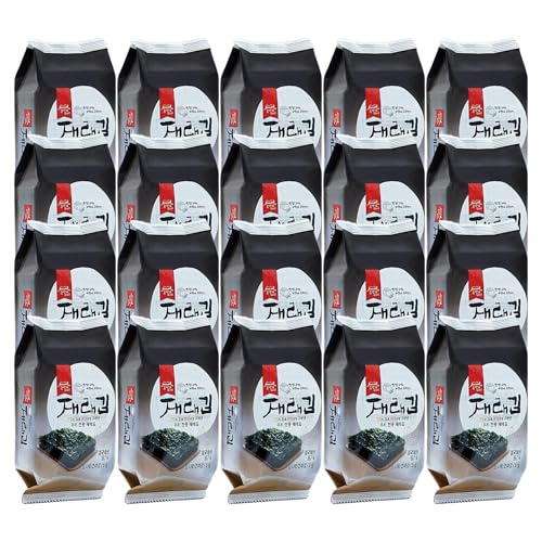 Gerösteter Seetang Snack 5g x 20er | Vegan & natürlich | Ohne künstliche Zusatzstoffe | Knusprig & leicht | Nur 4 Zutaten für puren Geschmack Gerösteter Seetang Snack 5g x 20er | Vegan & natürlich | Ohne künstliche Zusatzstoffe | Knusprig & leicht | Nur 4 Zutaten für puren Geschmack von JeollaNamdo THE KITCHEN OF KOREA