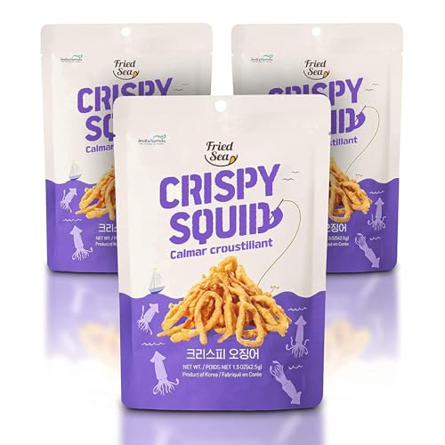 FRIED SEA's Gewürzter Tintenfisch | 42.5g 3er | Würzig & proteinreich | Perfekt für Snacks & gesellige Momente FRIED SEA's Gewürzter Tintenfisch | 42.5g 3er | Würzig & proteinreich | Perfekt für Snacks & gesellige Momente von JeollaNamdo THE KITCHEN OF KOREA