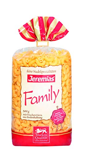 Jeremias Hörnchen, Family Frischei-Nudeln, 4er Pack (4 x 500 g Beutel) von Jeremias