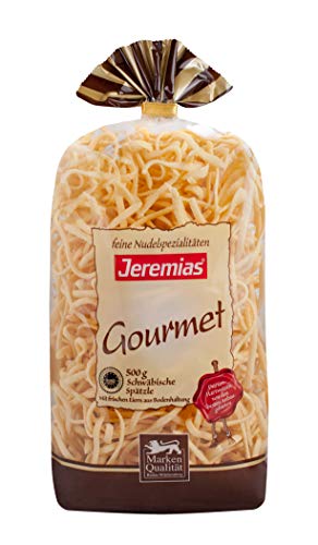 Jeremias Schwäbische Spätzle g.g.A. (geschützte geografische Angabe), Gourmet Frischei-Nudeln, 2er Pack (2 x 500 g Beutel) von Jeremias