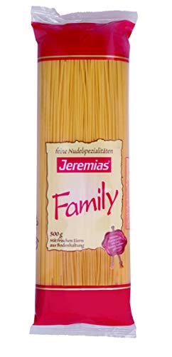 Jeremias Spaghetti, Family Frischei-Nudeln, 4er Pack (4 x 500 g Beutel) von Jeremias