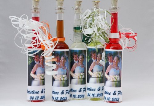 5 Flaschen (a 100 ml 18% vol. Alk) Lexis Likör mit Ihrer persönlichen Etikett auf der Flasche von Jessis Geschenkeschmiede