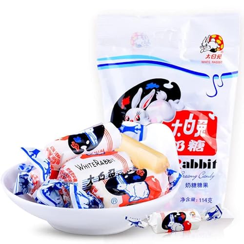chinesische süssigkeiten White Rabbit Hochzeitsbonbons 114g - Mit Milchgeschmack, ideal für Partys & Feiertage chinesische süssigkeiten White Rabbit Hochzeitsbonbons 114g - Mit Milchgeschmack, ideal für Partys & Feiertage von Jgfwat