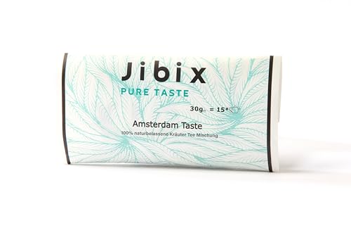 Jibix Kräuter Tee Amsterdam Taste 100% naturbelassen 30g | Eibisch | Himbeerblätter | Salbei | Minze von Jibix Pure Taste