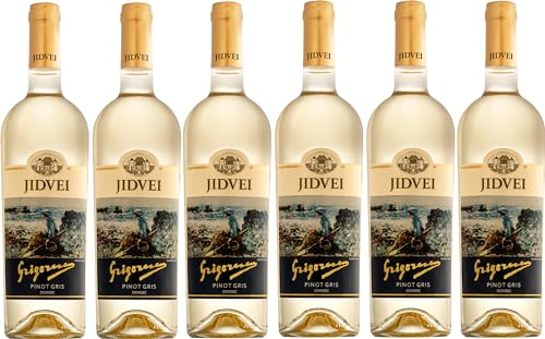 Jidvei | GRIGORESCU Pinot Gris - Vin Alb Demisec | Weißwein halbtrocken aus Rumänien | Weinpaket 6 x 0,75 L D.O.C. + 1 Kugelschreiber Amigo Spirits gratis von Jidvei