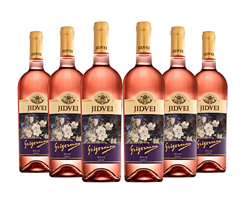 Jidvei | GRIGORESCU Roze - Vin Roze Demisec | Roséwein halbtrocken aus Rumänien | Weinpaket 6 x 0,75 L D.O.C. Jidvei | GRIGORESCU Roze - Vin Roze Demisec | Roséwein halbtrocken aus Rumänien | Weinpaket 6 x 0,75 L D.O.C. von Jidvei