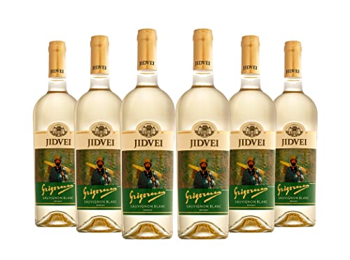 Jidvei | GRIGORESCU Sauvignon Blanc - Vin Alb Demisec | Weißwein halbtrocken aus Rumänien | Weinpaket 6 x 0,75 L D.O.C. von Jidvei
