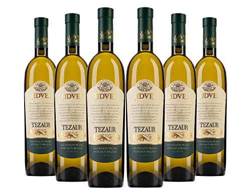 Jidvei | TEZAUR Sauvignon Blanc & Feteasca Regala - Vin Alb Sec | Weißwein trocken aus Rumänien | Weinpaket 6 x 0,75 L D.O.C. von Jidvei