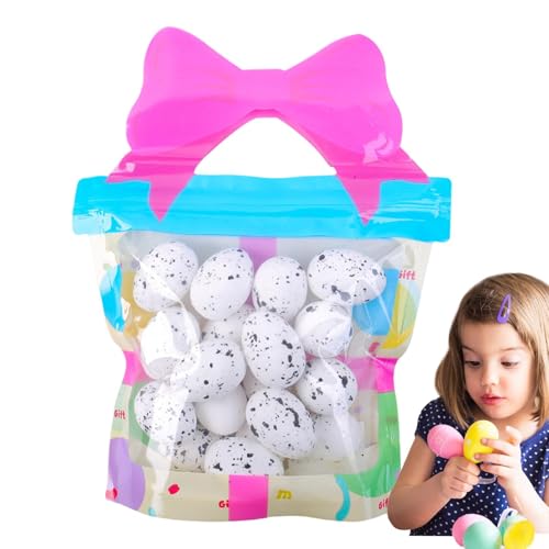 Jiimhte Gesprenkelte Ostereier,Gesprenkelte Schaumstoff-Ostereier - 18X kleine Schaumstoff-Eier-Dekoration,Dekorative künstliche Ostereier für Osterkranz, Mittelstück, Schüssel, Korbfüller Jiimhte Gesprenkelte Ostereier,Gesprenkelte Schaumstoff-Ostereier - 18X kleine Schaumstoff-Eier-Dekoration,Dekorative künstliche Ostereier für Osterkranz, Mittelstück, Schüssel, Korbfüller von Jiimhte