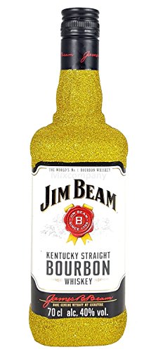 Jim Beam Bourbon Whiskey 0,7l 700ml (40% Vol) Bling Bling Glitzerflasche in gold -[Enthält Sulfite] von Jim Beam