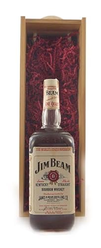 Jim Beam Sour Mash Kentucky Straight Bourbon Whisky (One Quart) in einer Geschenkbox, 1 x 700ml von Jim Beam Sour