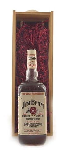 Jim Beam Sour Mash Kentucky Straight Bourbon Whisky (One Quart) in einer Geschenkbox, 1 x 700ml von Jim Beam Sour