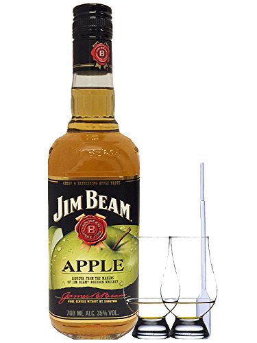 Jim Beam APPLE Whiskey 0,7 Liter + 2 Glencairn Gläser und Einwegpipette von Jim Beam