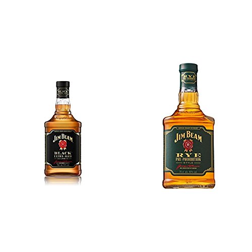 Jim Beam Black Label Kentucky Straight Bourbon + Jim Beam Rye Whisky (2 x 0.7 l) von Jim Beam