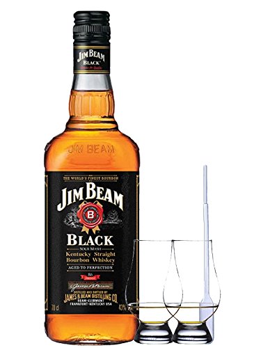 Jim Beam Black Label Whisky 0,7 Liter + 2 Glencairn Gläser und Einwegpipette von Jim Beam