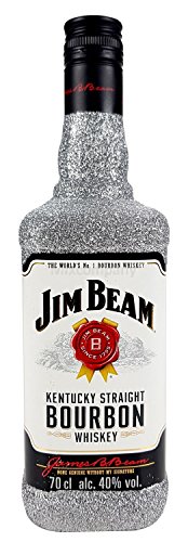 Jim Beam Bourbon Whiskey 0,7l 700ml (40% Vol) Bling Bling Glitzerflasche in silber -[Enthält Sulfite] von Jim Beam