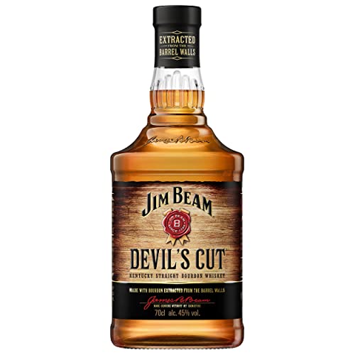 Jim Beam Devil's Cut | Kentucky Straight Bourbon Whiskey | robuster Geschmack mit intensiven Eichen- und Vanillenoten | 45% Vol. | 700ml von Jim Beam